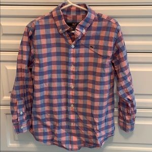 Like new Sz 5 Vineyard Vines pink blue button down